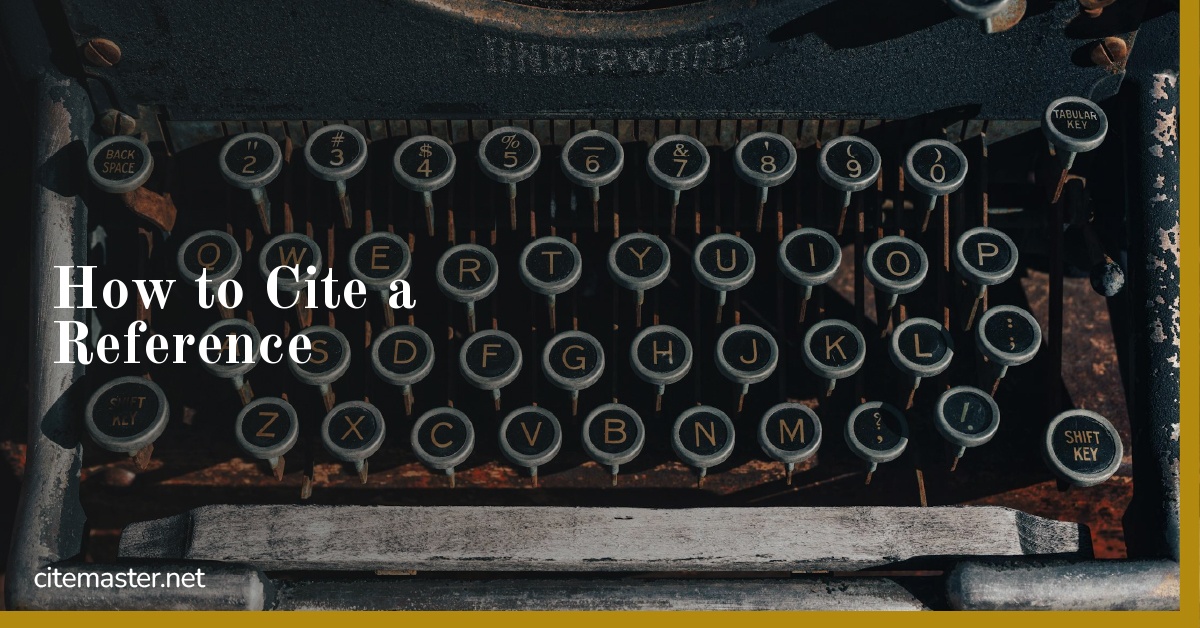 How to Cite a Reference