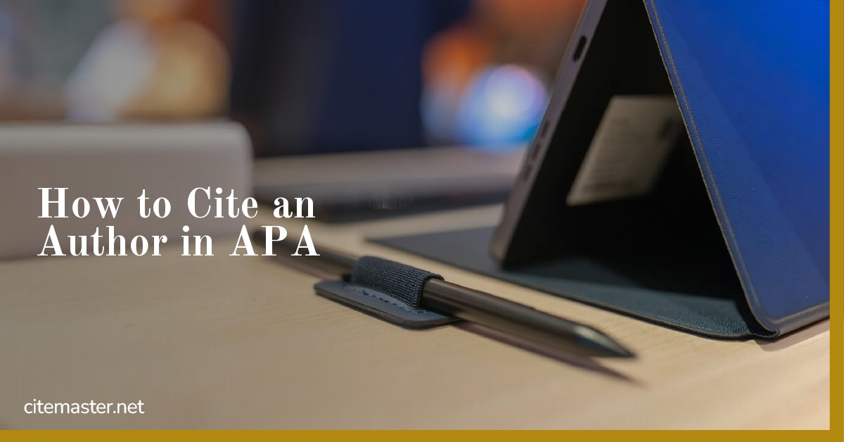 How to Cite an Author in APA